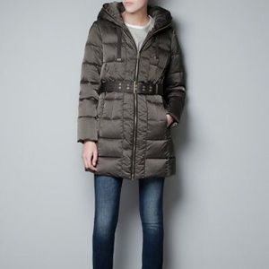 Zara Belted Puffer Jacket